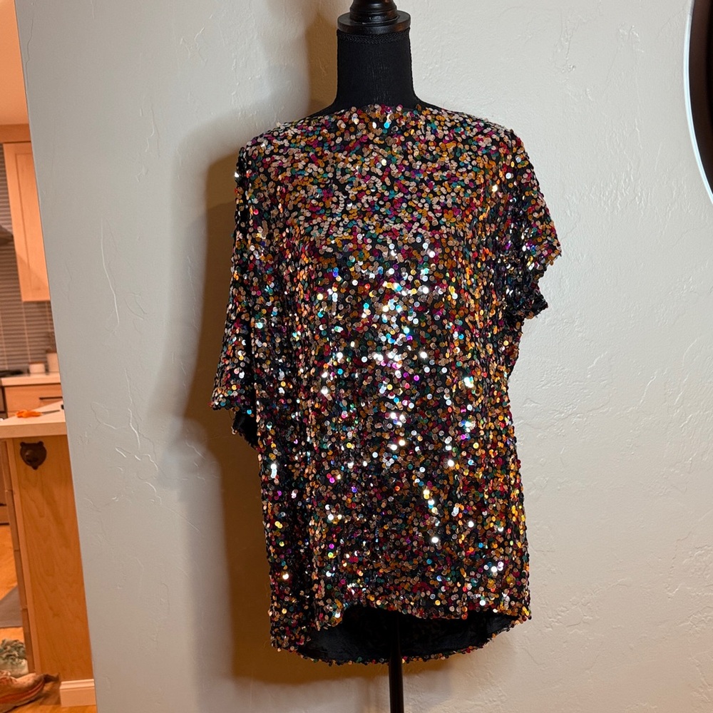 Multicolor Sequin Women's Top - Picture 3 of 10